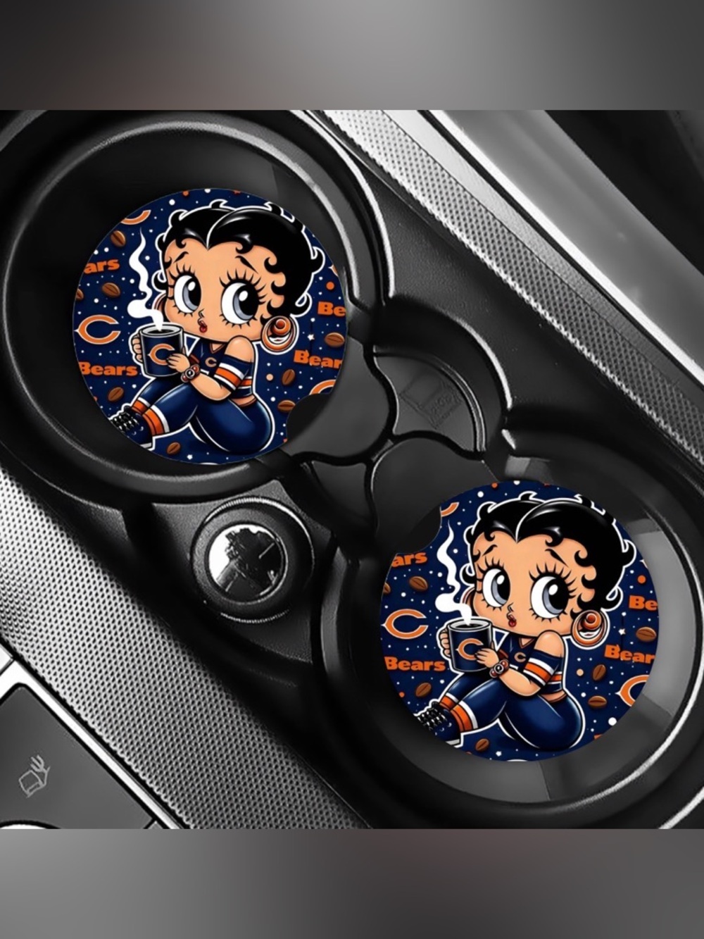 Bears Betty Boop Car Coasters Absorbent Set of (2)